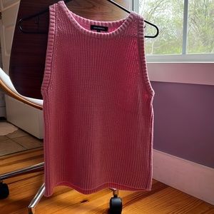 Pink sleeveless sweater
